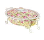 Vicenza Penghangat Makanan Oval Mawar BA683